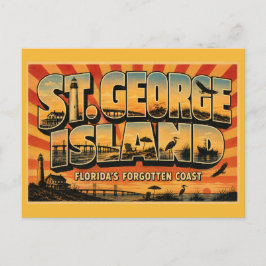 St. George Island Florida Glömda Kusten Vintage  Vykort