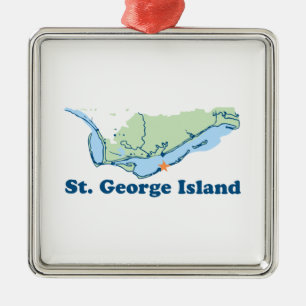 St George Island. Julgransprydnad Metall