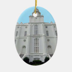 St George LDS tempel Julgransprydnad Keramik