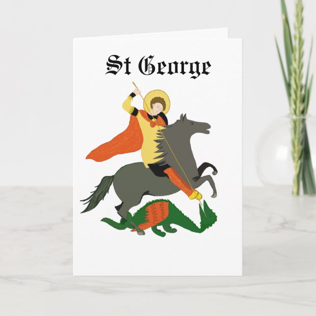 St George och den redigerbara draken Kort (Framsida)
