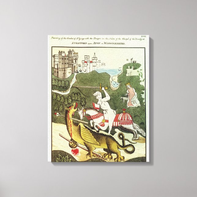 St. George och Dragon Canvastryck (Framsida)