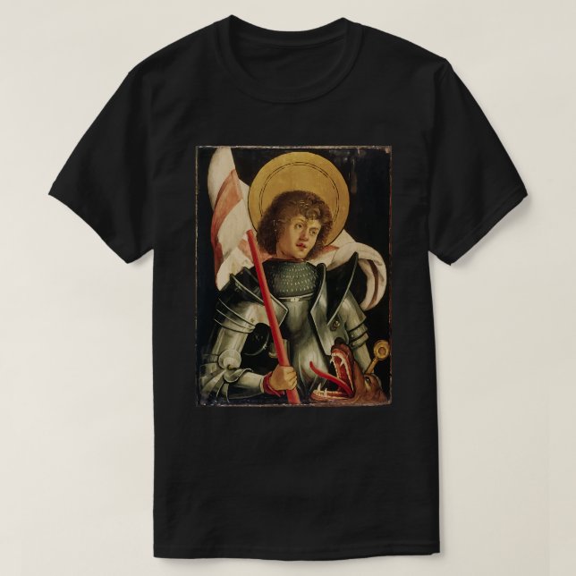 St George och Dragon Day Icon Art Knight Catho T Shirt (Design framsida)