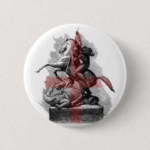 St George och Dragon England Knapp