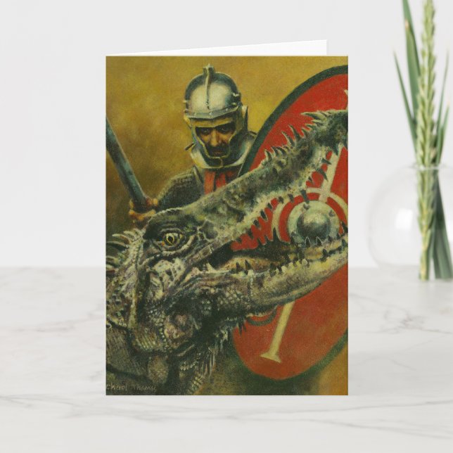 St George och Dragon Hälsning Card Kort (Framsida)