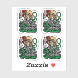 St. George och Dragon (Nürnberg) 4-uppåtriktad Sti Klistermärken