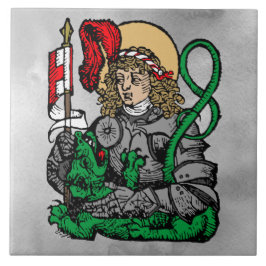 St. George och Dragon (Nürnberg) Ceramic Tile Kakelplatta
