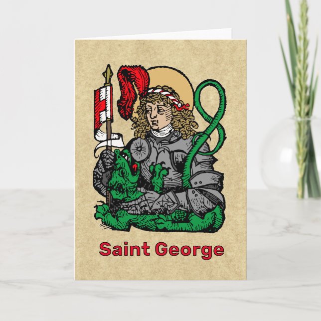 St. George och Dragon (Nürnberg) Hälsning Kort (Framsida)