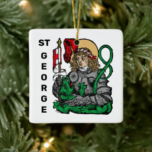 St. George och Dragon (Nürnberg) Julgransprydnad Keramik
