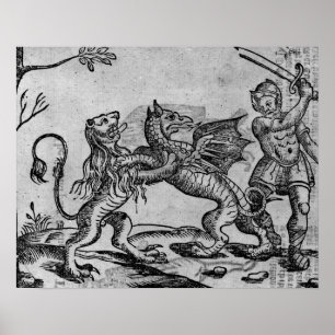 St George och Dragon Poster