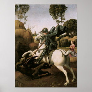 St. George och Dragon, Raphael Fine Art Poster