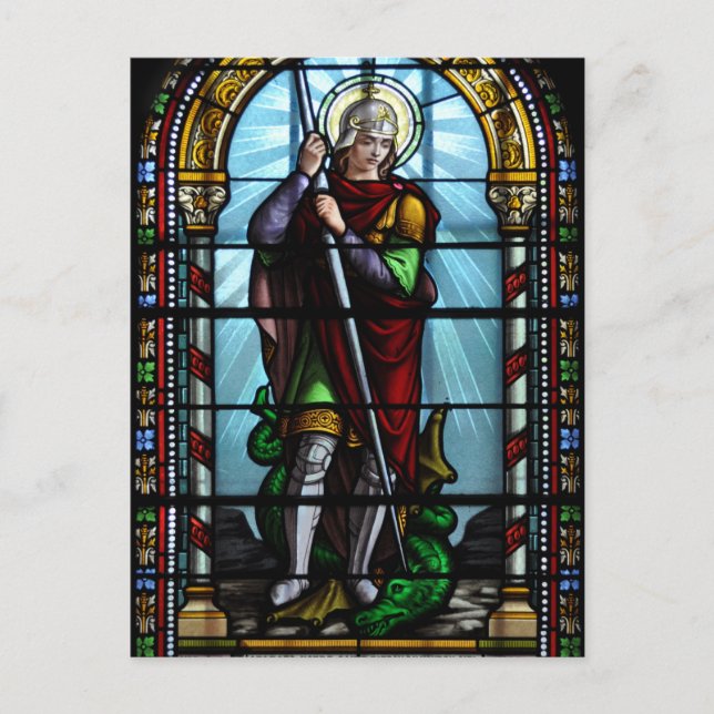 St George och dragon vykort (Framsida)