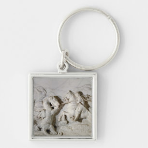 St George och draken, 1508 Fyrkantig Silverfärgad Nyckelring