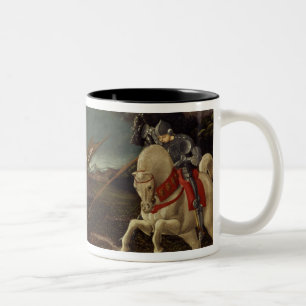 St George och draken, c.1470 Två-Tonad Mugg