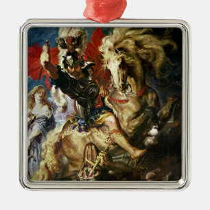 St George och draken, c.1606 Julgransprydnad Metall