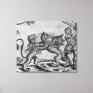 St George och draken Canvastryck