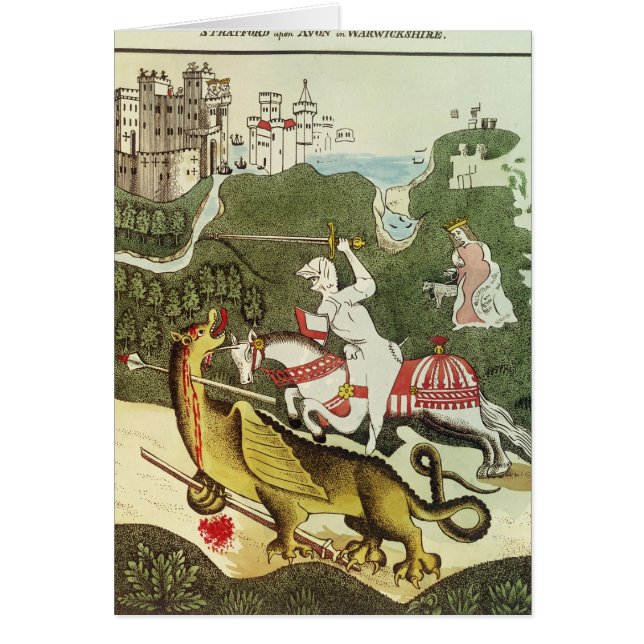 St George och draken Hälsningskort (Framsidan)