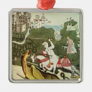 St George och draken Julgransprydnad Metall
