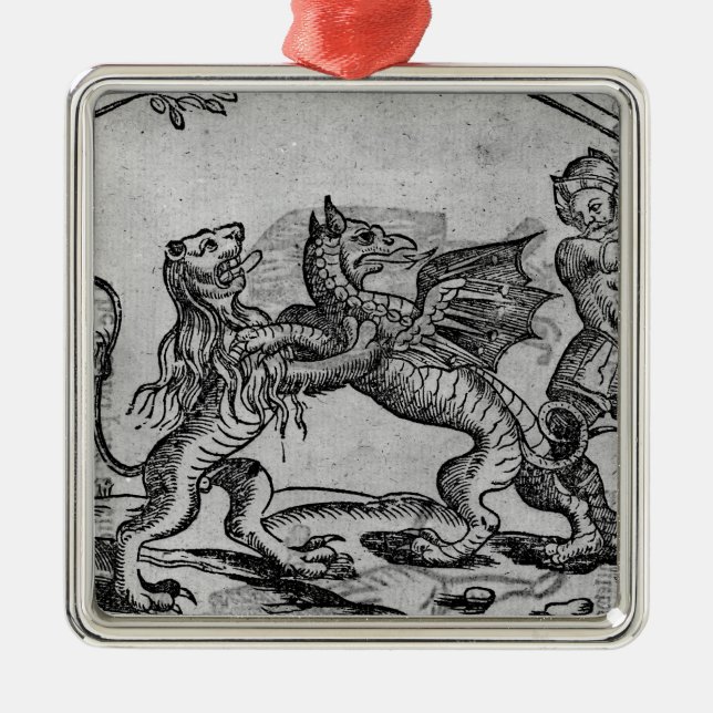 St George och draken Julgransprydnad Metall (Framsidan)