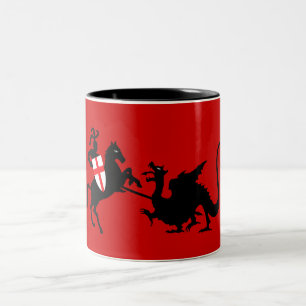 St George och draken Två-Tonad Mugg