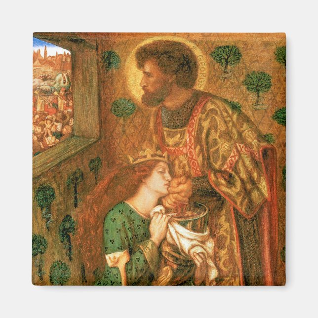 St George och Princess Sabra Magnet (Framsidan)