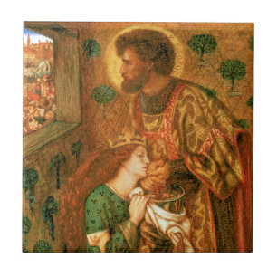 St George och princessen Sabra Kakelplatta