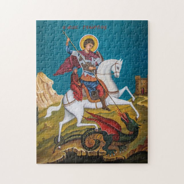 St. George Orthodox Christian Icon Pussel (Vertikal)