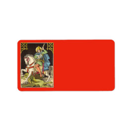 St. George på Horseback (BS 01) Adressetikett