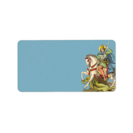 St. George på Horseback (BS 01) Adressetikett