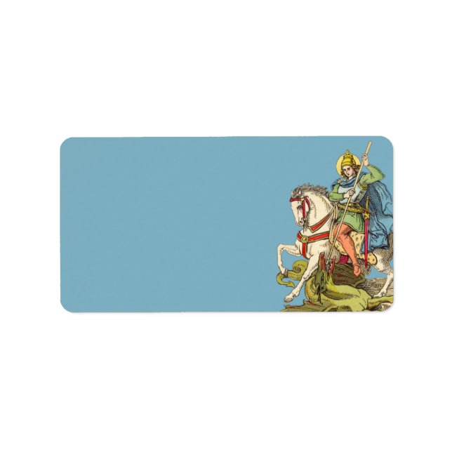 St. George på Horseback (BS 01) Adressetikett (Framsidan)