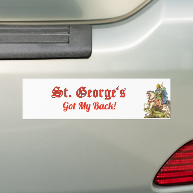 St. George på Horseback (BS 01) Bildekal (På Bil)