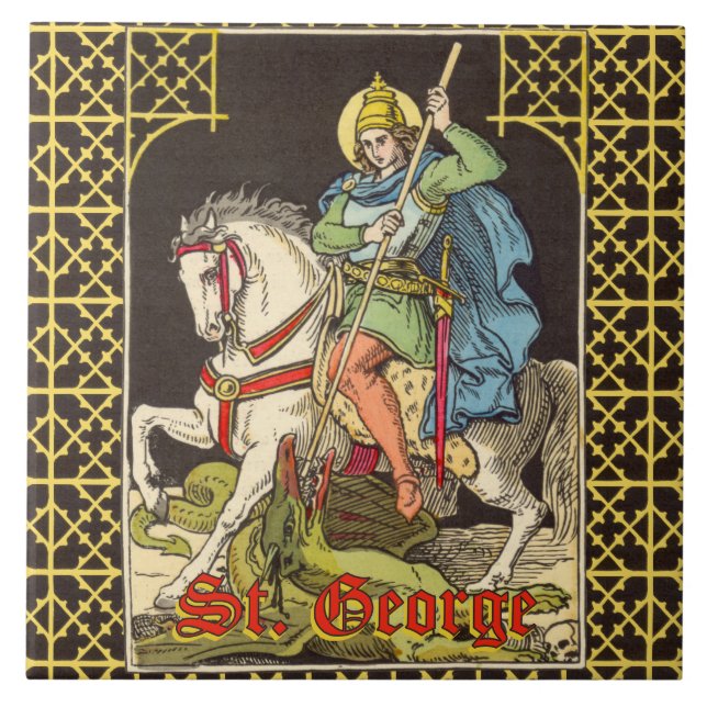 St. George på Horseback (BS 01) Kakelplatta (Framsidan)