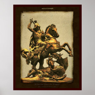 St George Saming Art Print Poster