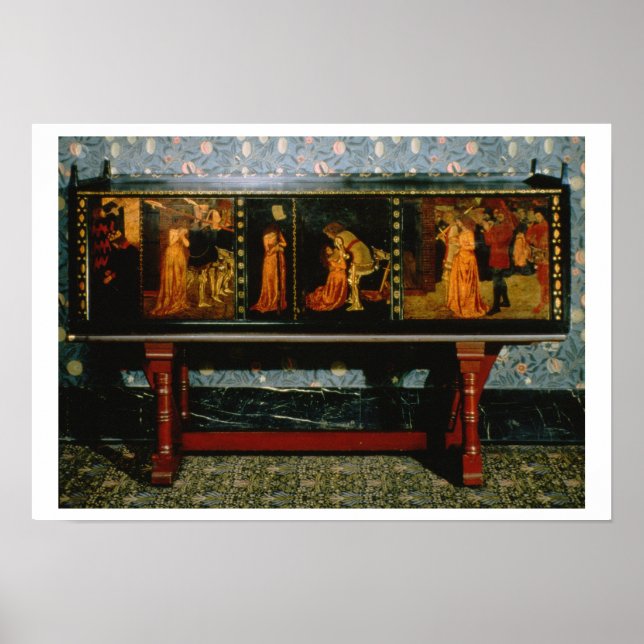 St. George-skåpet, 1861 (ek med målade paneler) Poster (Framsidan)