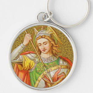 St. George (SNV 13) Rund Silverfärgad Nyckelring