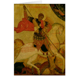 St George som dräpar draken Hälsningskort