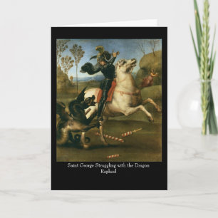 St George som kämpar med drakehälsningen C Kort