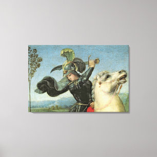 St George som kämpar med draken Canvastryck
