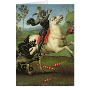 St George som kämpar med draken Hälsningskort