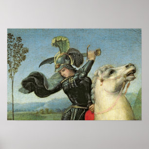 St George som kämpar med draken Poster
