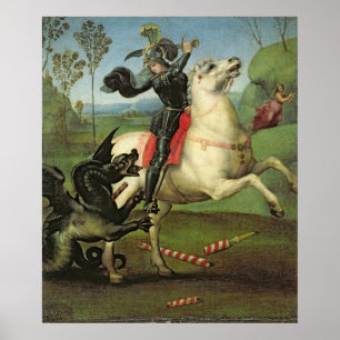 St George som kämpar med draken Poster