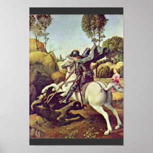 St George som slåss draken av Raffael Poster