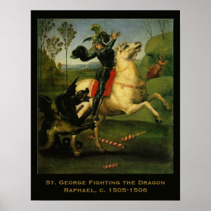 St George som slåss draken vid Raphaell Poster