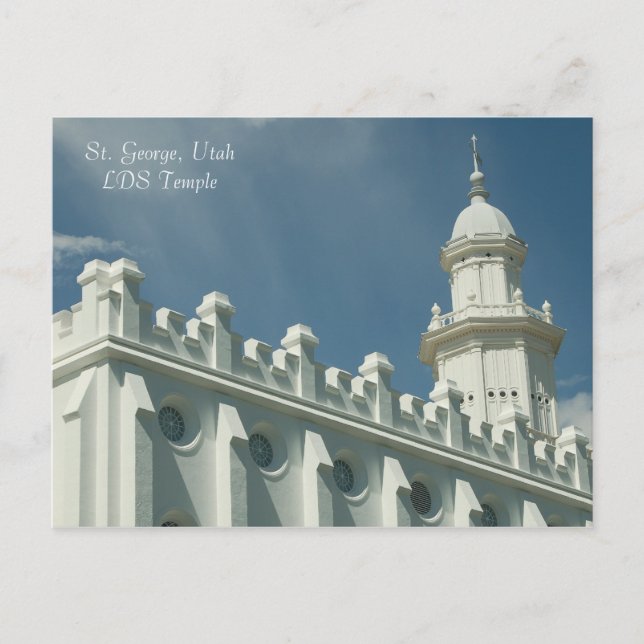 St. George, Utah LDS Temple Vykort (Framsida)
