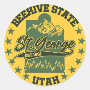 St. George,Utah Runt Klistermärke