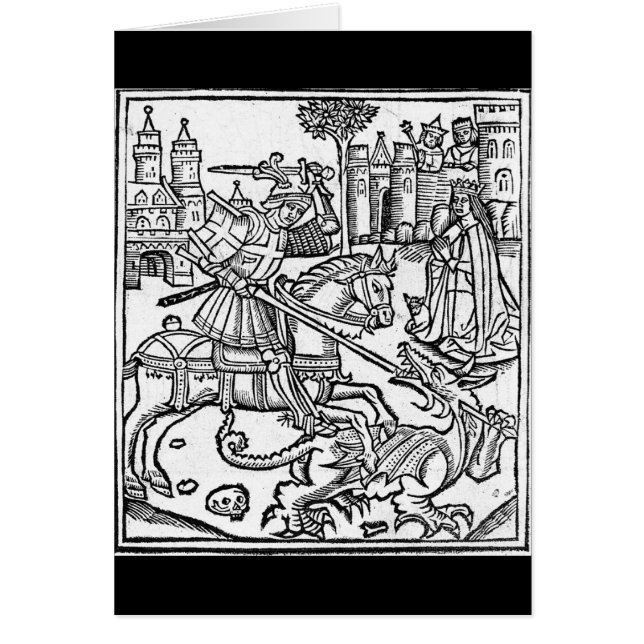 St George vs draken Hälsningskort (Framsidan)
