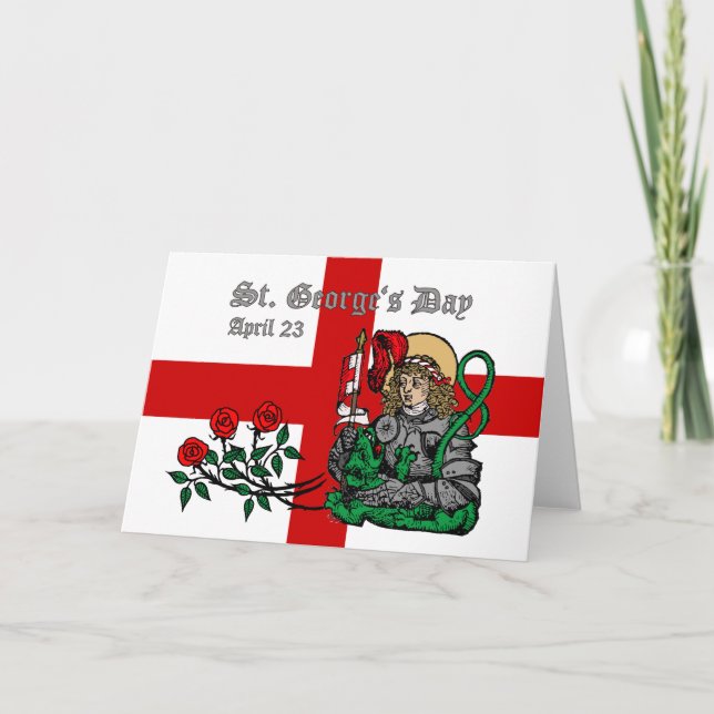 St. George's Day Greeting Card (Nürnbergversion) Kort (Framsida)