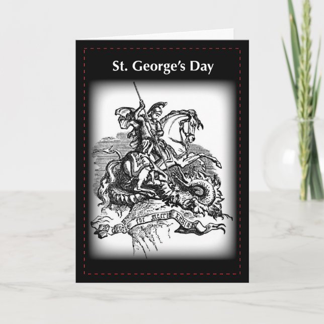 St. George's Day, svart kort (Framsida)