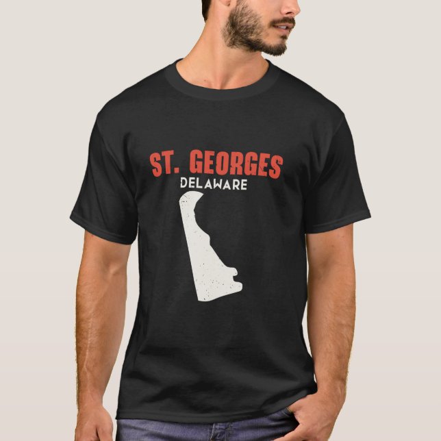 St. Georges Delaware USA State America Travel Dela T Shirt (Framsida)