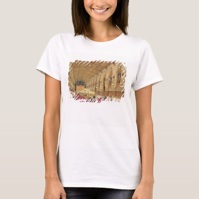 St George's Hall, Windsor Castle, 1838 (färg belys T-shirt (Framsida)