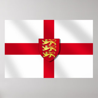 St. George's kor flagga England 3 lejon 2012Poster Poster